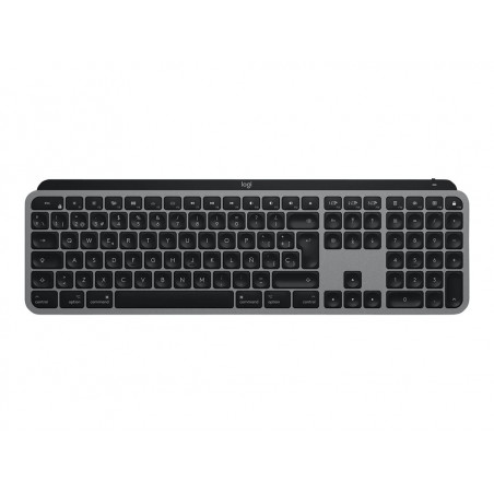 Logitech Mx Keys Para Mac - Teclado - Retroiluminacion - Bluetooth 2.4 Ghz - Qwerty - Espanol - Gris Espacio