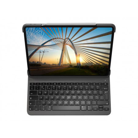 Logitech Slim Folio Pro - Caja De Teclado Y Folio - Luz Trasera - Inalambrico - Bluetooth Le - Qwertz - Aleman - Para Apple Ip